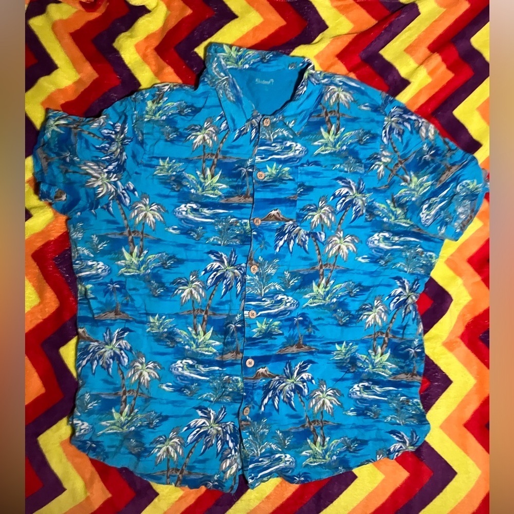 KS Island button down Hawaiian shirt XXL